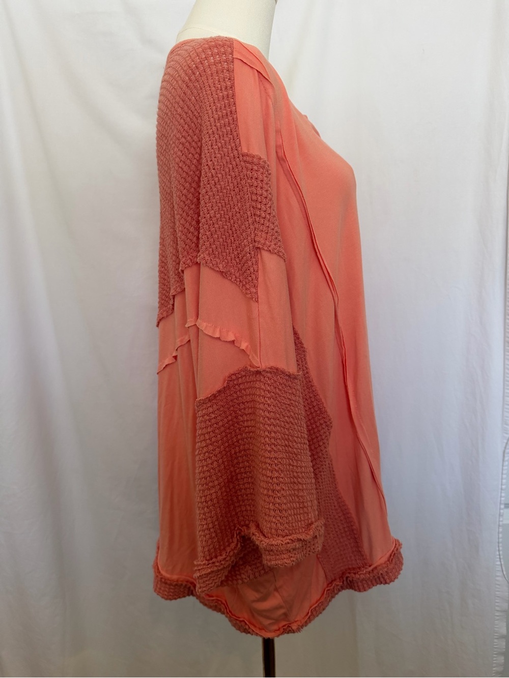 POL Coral Knit-Panel V-Neck Swim Coverup - Picture 4 of 5